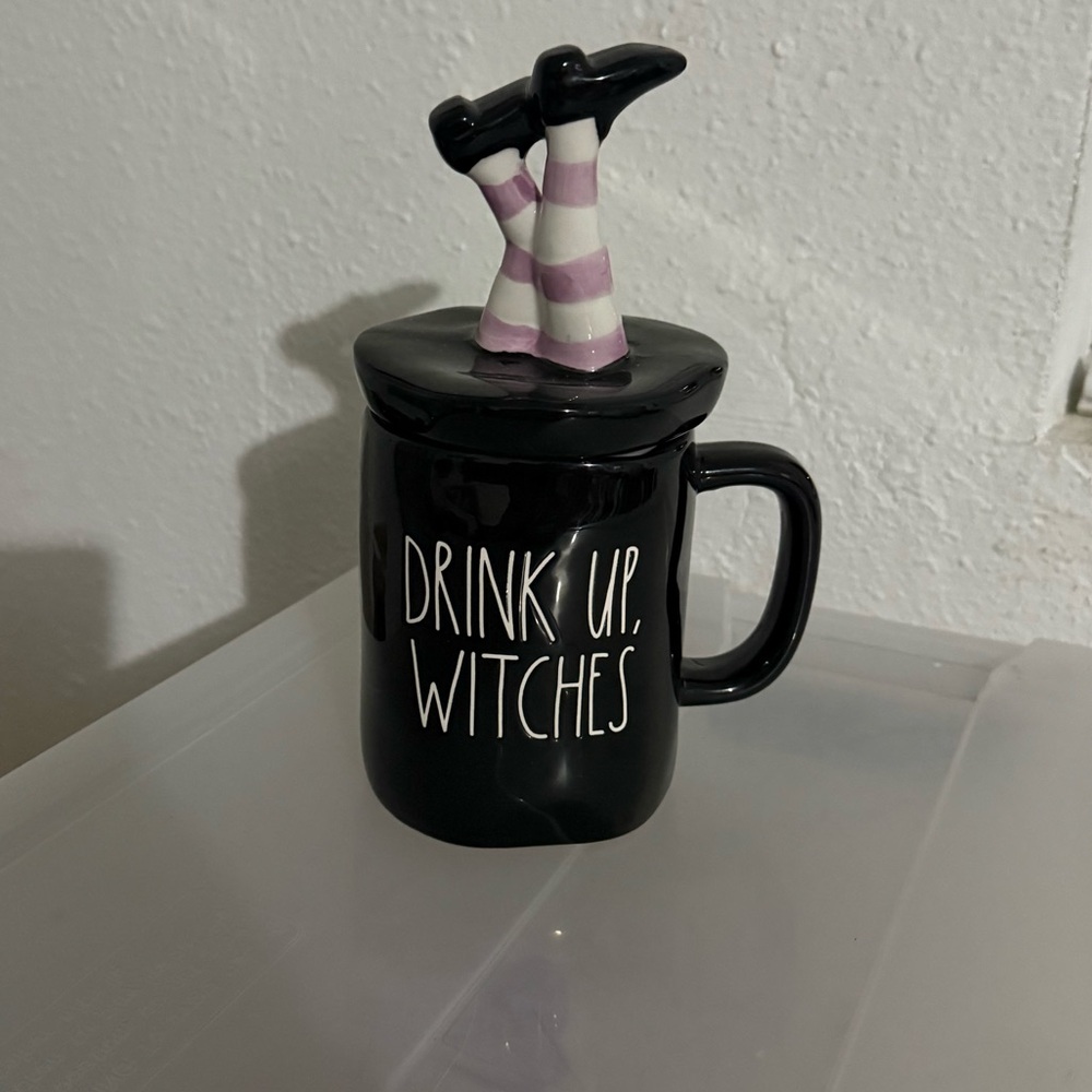 Rae Dunn Black and Pink Halloween Mug